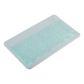 Tastiera tablet, Chucai, 7 colori, universale, Portatile, Bluetooth 3.0, 10'', Bianco