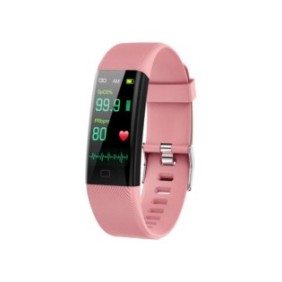 Orologio fitness tracker, JeiibrZui, silicone, con monitoraggio della frequenza cardiaca/pressione sanguigna, IP67, rosa