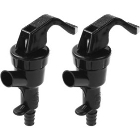 Set di 2 rubinetti a canna, Sunmostar, plastica, 12/10 mm, nero