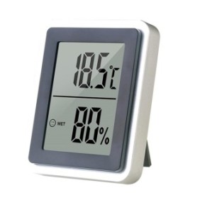 Termometro e igrometro digitale, Sunmostar, Bianco/Grigio