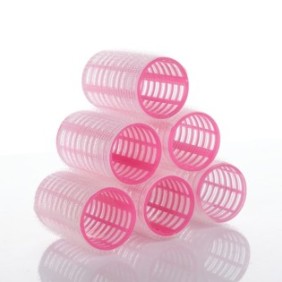 Set di 12 bigodini, Sunmostar, 36 mm, plastica, rosa