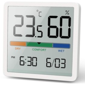 Termometro ambientale con altra precisione, JeiibrZui, bianco