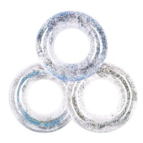 Set di 3 anelli per il nuoto, JeiibrZui, 60 cm, multicolore