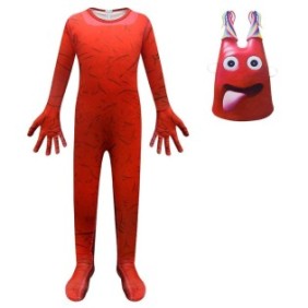 Costume cosplay per bambini Garten de banban, Darmowade, 130-140 cm, 7-8 anni, Rosso