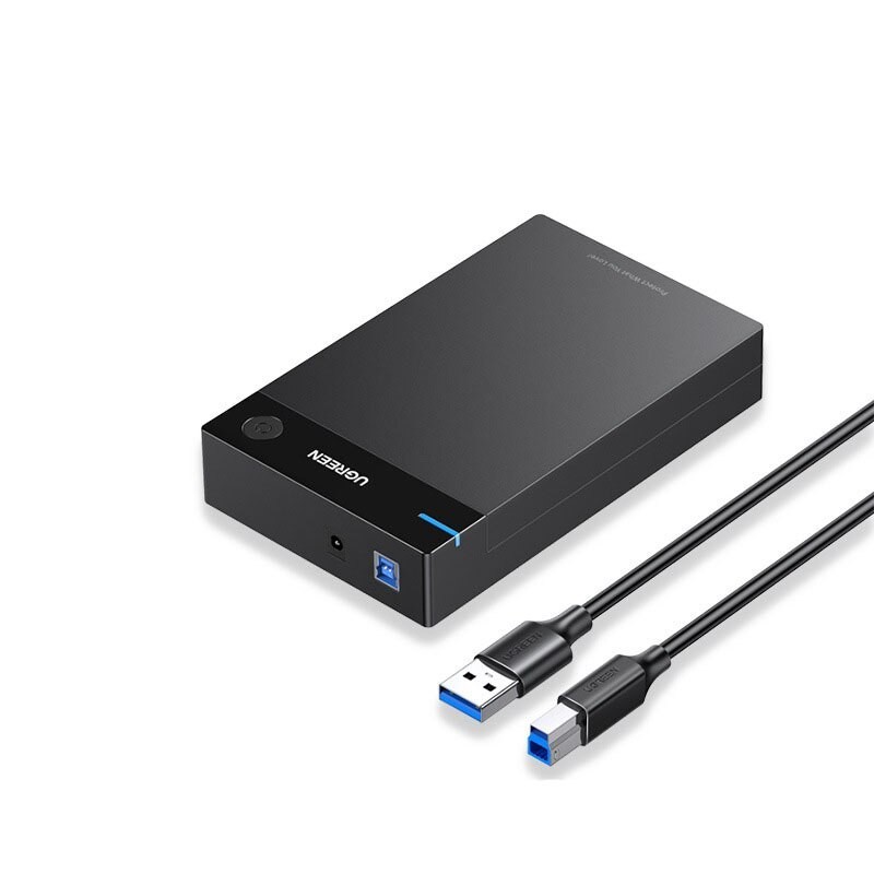 Custodia per HDD, Ugreen, Per HDD/SATA/SSD, 3.2"/2.5", USB 3.0, Policarbonato, Nero