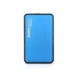 Box per disco rigido USB 3.0 per laptop SSD con porta seriale da 2,5", Alluminio/Plastica, Blu