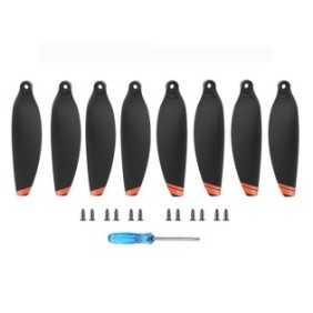 Set di 8 eliche per droni, Llwl, plastica, nero/arancione