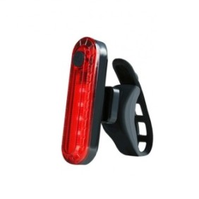 Luce posteriore per bicicletta, LLWL, plastica, rossa