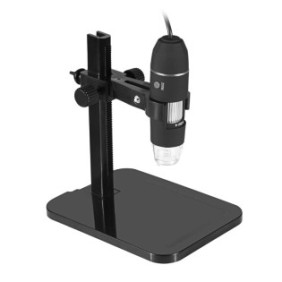 Microscopio con supporto regolabile Sunmostar, USB, Nero