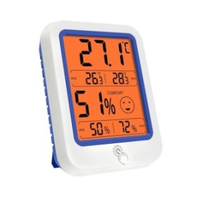 Termometro per umidità, Llwl, Plastica, Blu/Bianco