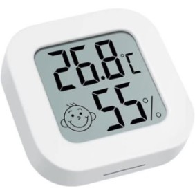Termometro portatile per temperatura e umidità, LLWL, bianco