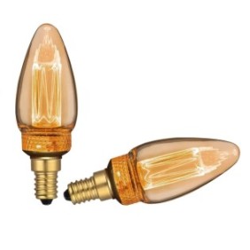 Set di 2 lampadine Esip, LED, E14, vetro, 3,5 x 10,4 cm, 2W