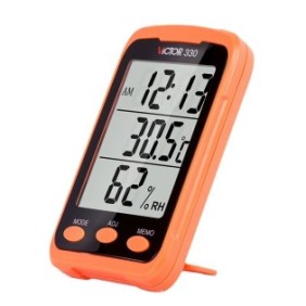 Termometro elettronico da interno, LLWL, ABS, Arancione/Nero