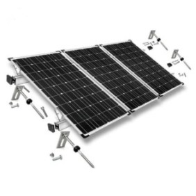 Kit struttura di montaggio 3 pannelli fotovoltaici tetto in metallo