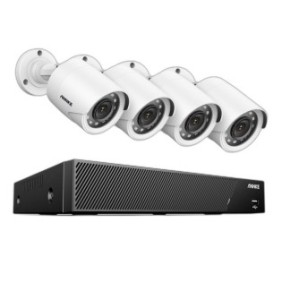 Sistema di telecamere di sorveglianza, Annke, CCTV, H.265+, rilevamento umano, 1080P HDTVI, 5MP, 1T, 4 telecamere
