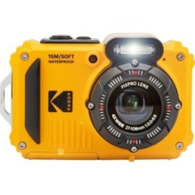 Fotocamera subacquea Kodak PixPro WPZ2, 16 MP, Zoom 4X, Full HD, inclusa batteria aggiuntiva e scheda da 16 GB, Giallo