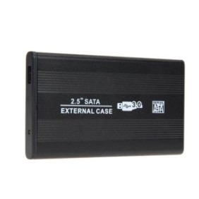 Box in alluminio, NEXT, USB 3.0, per disco rigido esterno 2,5" SATA, nero