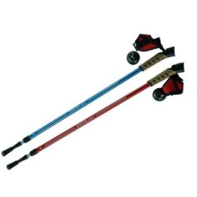 Bastoncini da trekking, Spartan Sport, Alluminio, 100-130 cm, Rosso/Blu
