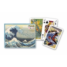 Set di carte da gioco Piatnik, "Hokusai", 2 confezioni in scatola di lusso