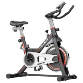Fitness bike spinning Lotto EGO 500, volano 13 kg, Bluetooth Z-Sport, Kinomap, Zwift, peso supportato 120 kg, resistenza regolabile, sella/manubrio regolabile, pedali antiscivolo