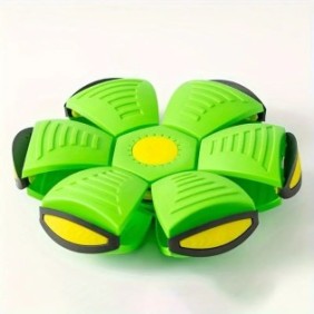 Palla volante trasformabile in disco Frisbee, Verde, SARALMA®
