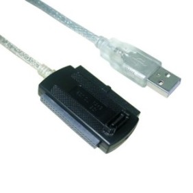 Cavo, VCom, USB 2.0 - IDE+SATA, 0,8 m, Nero