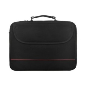 Digital One SP00241 Borsa nera per laptop da 15,6" con telaio laterale rigido, tasca frontale e tracolla