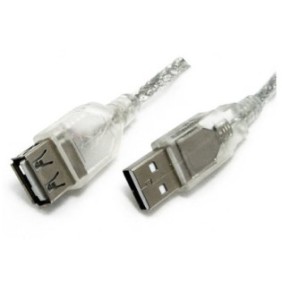Cavo, Digital One, USB 2.0 maschio - femmina, Prolunga, 1,5 m, Trasparente