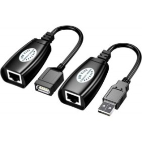 Adattatore Digital One SP00526, extender USB, tramite cavo LAN, fino a 40-50 m di distanza dal PC con dispositivi USB
