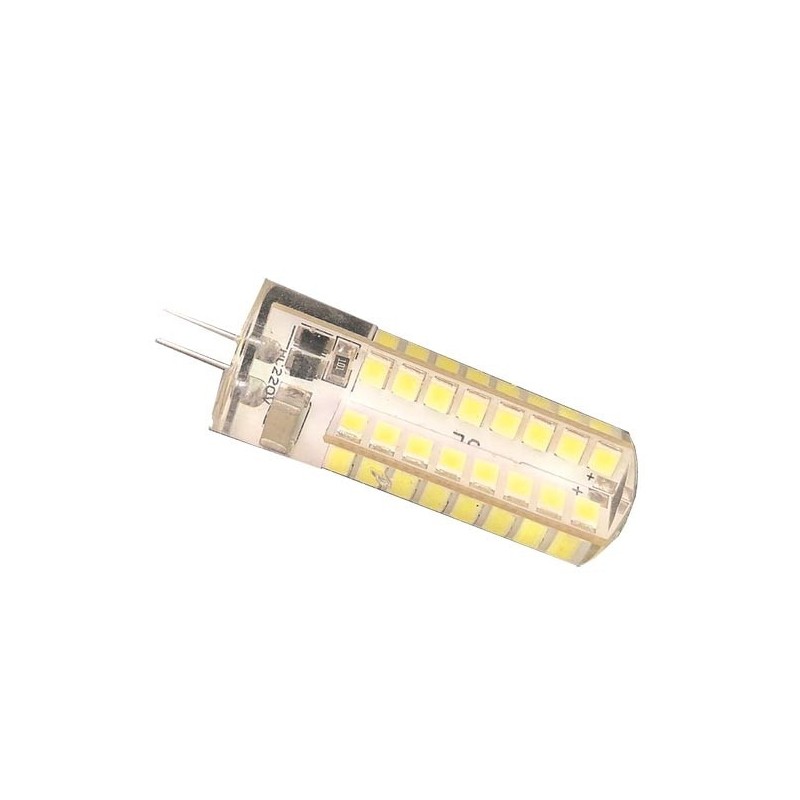 Lampadina LED G4, 7W, 220V, luce bianca calda, silicone
