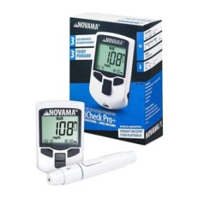 Dispositivo 3 in 1 per la misurazione del livello di glucosio, colesterolo e acido urico Novama MultiCheck Pro+