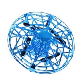 Mini drone con sensori gonfiabili, rotazione a 360 gradi, controllo gestuale, Blu, Urban Trends ®