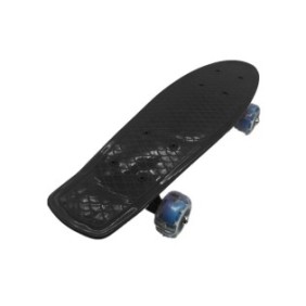 Skateboard 42 cm, con LED, nero, VisionXXI