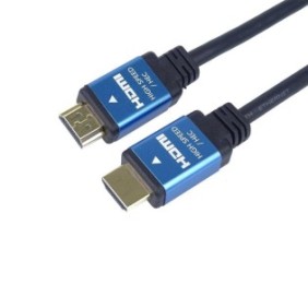 Cavo HDMI 2.0b Ultra HDTV, kit base, 4k@60Hz, 18 Gbps, connettori dorati, 2 metri, blu