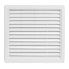 Telaio di ventilazione con rete, 30 x 30 cm, bianco, Haco