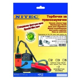 Sacchetti per aspirapolvere, NITEC, codice T106, 2 sacchetti, la compatibilità è indicata sulla confezione