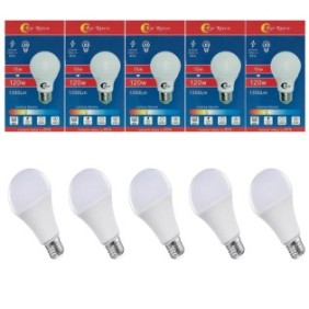 Set di 5 lampadine LED RIF REFCO ® 15W, 1350 lumen, A+, E27, 6500k
