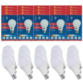 Set di 15 lampadine LED RIF REFCO ® 15W, 1350 lumen, A+, E27, 6500k