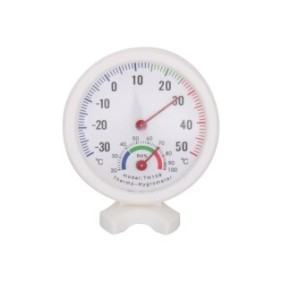 Termometro interno, -30~50°C, 7,5x2 cm, bianco