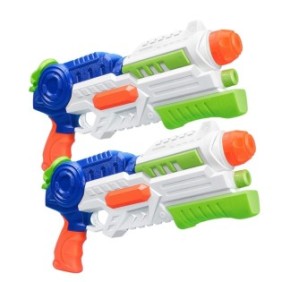 Set di 2 pistole ad acqua per bambini, Plastica, Multicolor