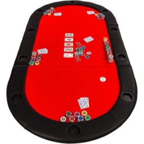 Tavolo da poker Games Planet, pieghevole, rosso