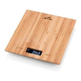 Bilancia da cucina, ETA, Fino a 5 kg, Precisione 1 g, Design in legno, Marrone
