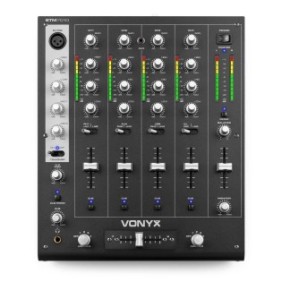 Mixer DJ, Vonyx, 4 canali, USB, Mini Jack, Nero