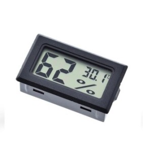 Monitor di temperatura e umidità, LLWL, plastica, 48 x 28,6 x 15,2 mm, nero
