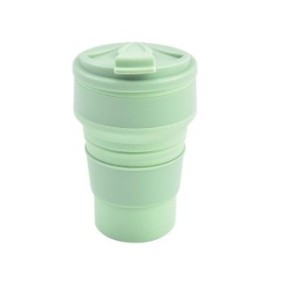 eMazing tazza in silicone pieghevole, da viaggio, campeggio, 500 ml, verde