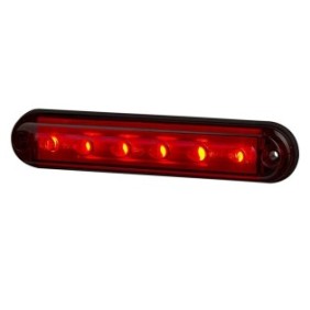 Luce stop supplementare a LED, 134x27mm, rossa, 12/24v, LSD2524 Horpol