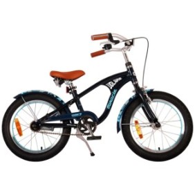 Bicicletta da bambino Volare Miracle Cruiser, 16 pollici, colore blu/nero opaco, freno anteriore e posteriore