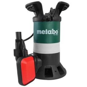 Pompa sommergibile per acque sporche Metabo PS 7500 S, potenza 350 W, portata massima 7500 l/h, altezza massima di scarico 5 m