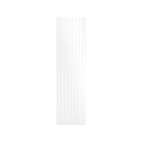 Radiatore da bagno (riscaldamento), ECD Germany, modello Stella, 480 x 1800 mm, bianco, doppio rubinetto H dritto per radiatore da bagno (1/2"), termostatico, tipo di collegamento universale, con 9 elementi