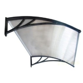 Cappottina, tendalino modulare, policarbonato cellulare, trasparente/trasparente, 120 x 120 cm